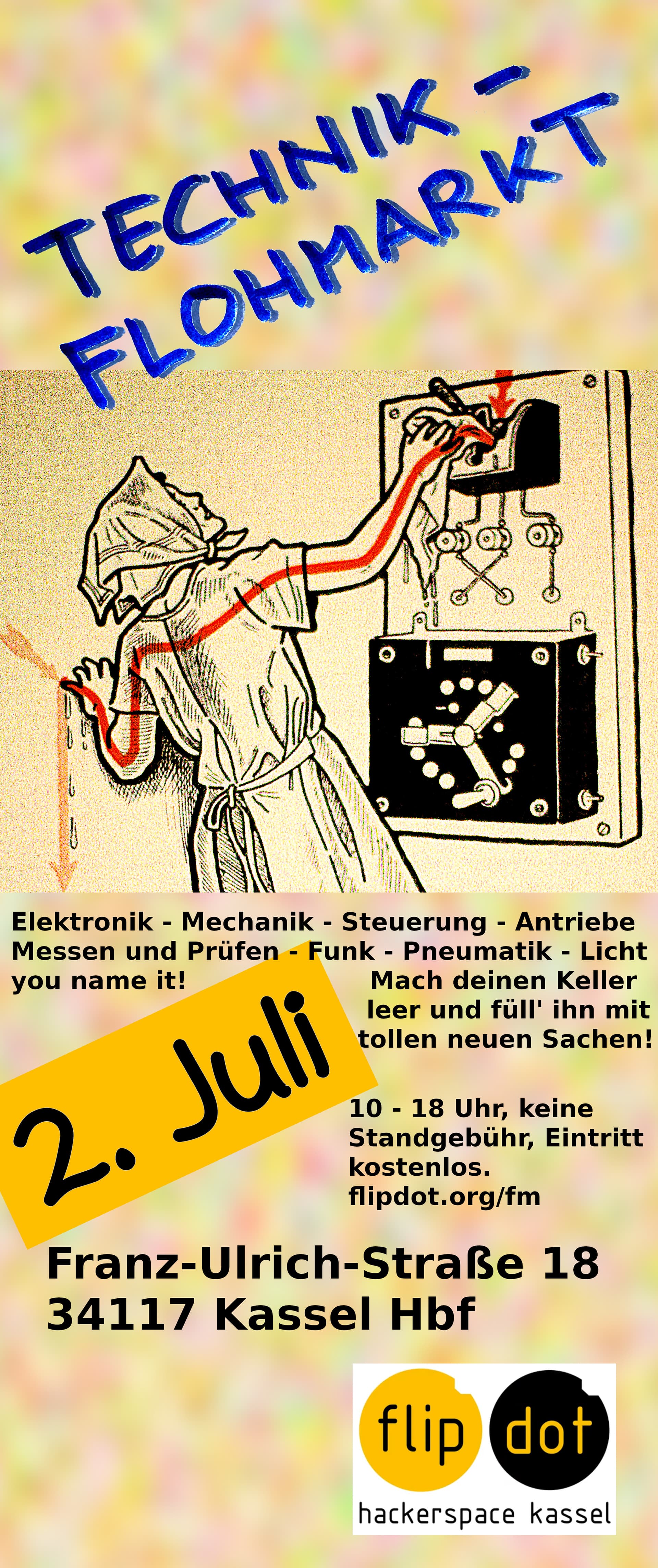 Flyer Technik-Flohmarkt 02.07.